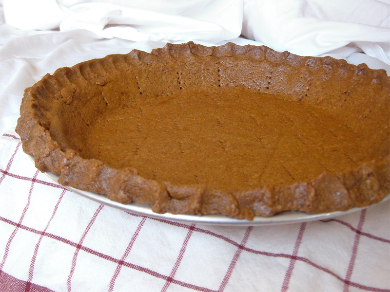 Uncooked Graham Cracker Dough Rolled Into A Pie Tin Uncooked Graham Cracker Dough Rolled Into A Pie Tin