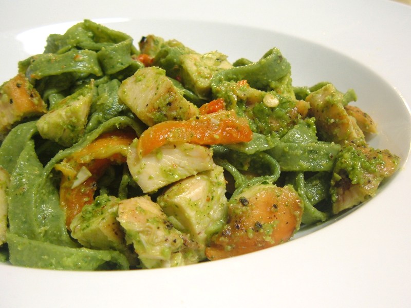 Spinach Fettuccine Dish Spinach Fettuccine Dish