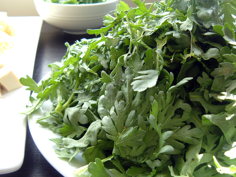 Sukiyaki: Shungiku or Garland Chrysanthemums Sukiyaki: Shungiku or Garland Chrysanthemums