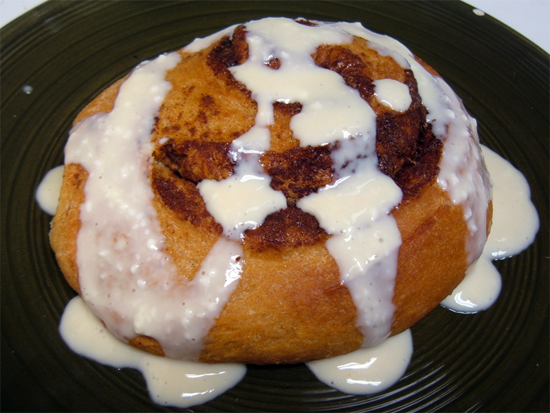 Whole Wheat Cinnamon Roll with Honey-Cream Cheese Frosting Whole Wheat Cinnamon Roll with Honey-Cream Cheese Frosting